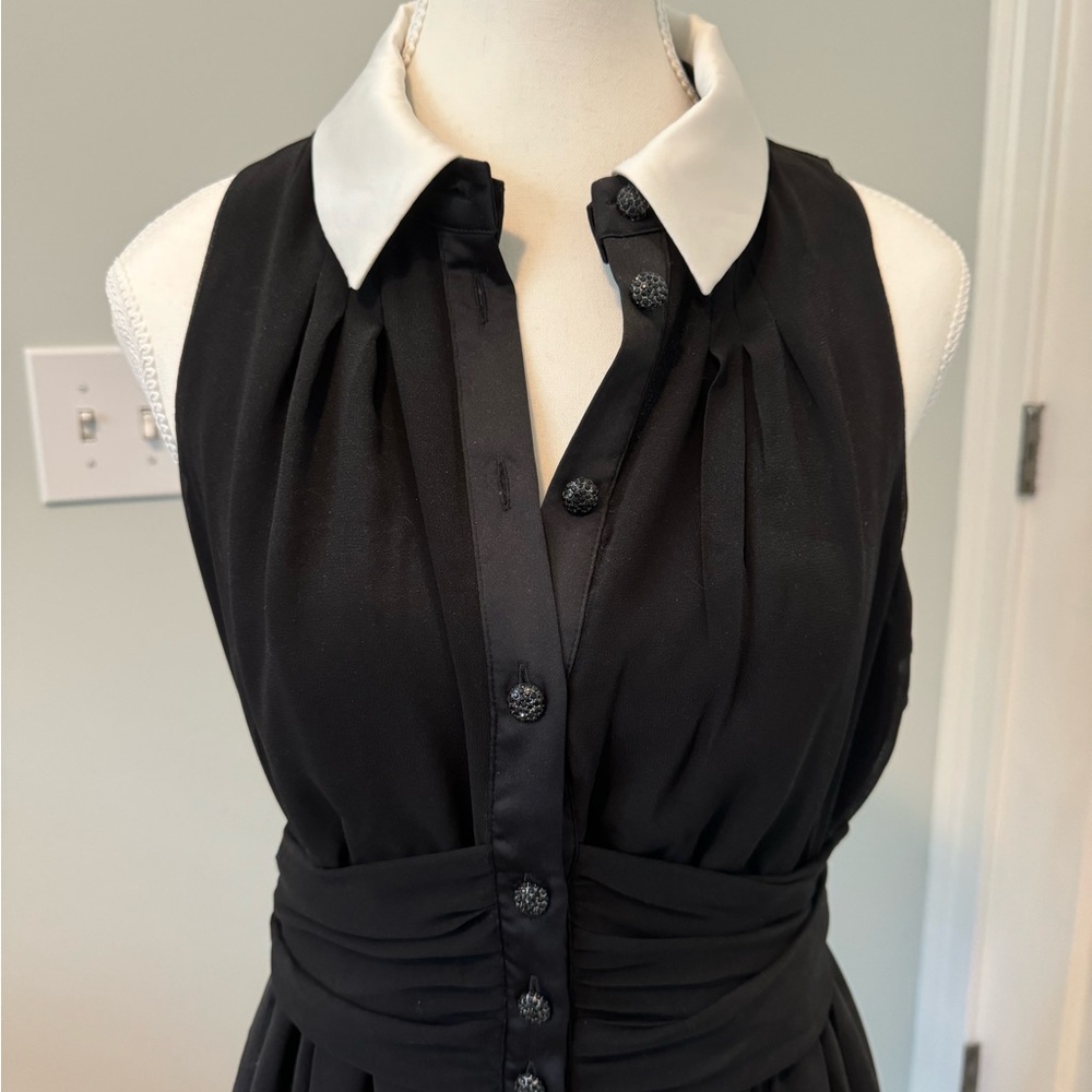 WHBM Black Chiffon Formal Holiday Dress 6P brand new with tags - Picture 2 of 7